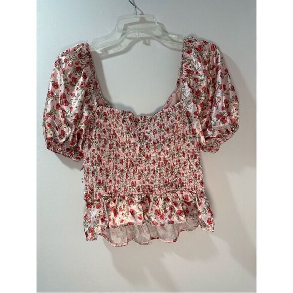 Altar’d State women’s pink floral short sleeve top size Large NWT. #44-1735 - Picture 7 of 7